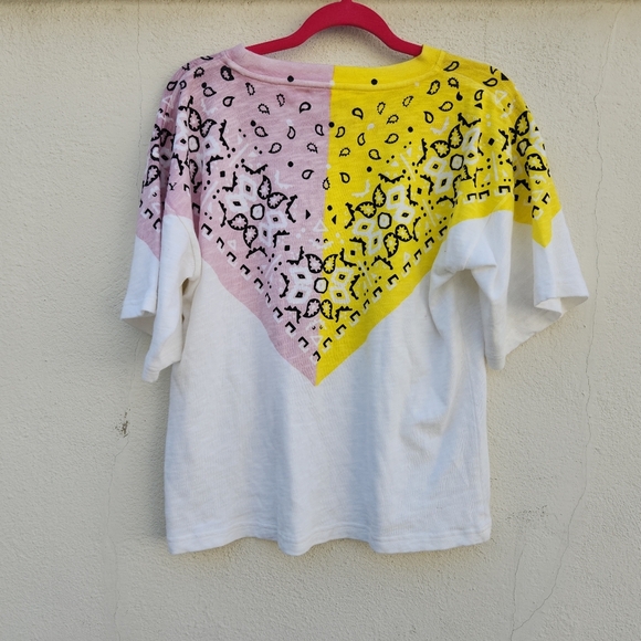 BURBERRY Yellow Pink Bandana Tee - Picture 3 of 9